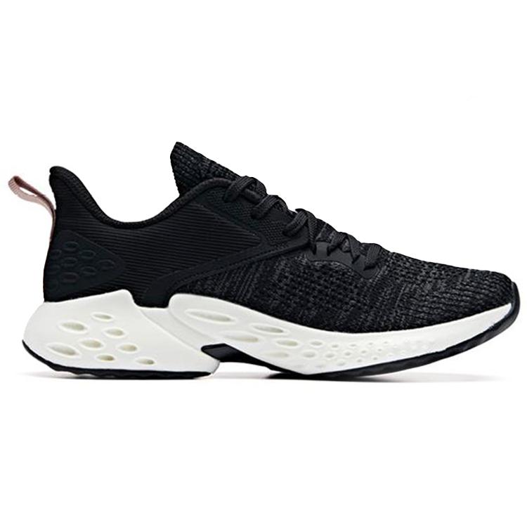 Anta Cushioning Slip Resistant Abrasion Resistant Low top Running Shoes Women's Black 12935588-1