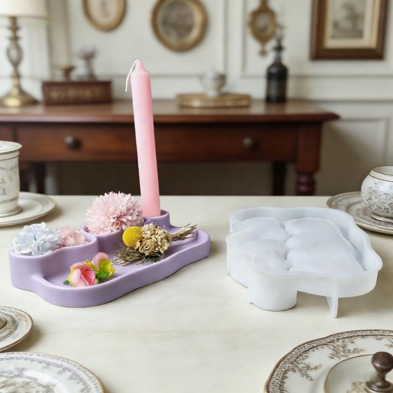 Heart Shape Silicone Decorative Plate Mold Handmade Molds for Resin Jewelry Tray and Home Ornament Craft Projects