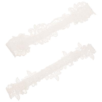 2 Pezzi Elasticità Abbigliamento Pizzo Nuziale Giarrettiera Sposa Decorazione Matrimonio da Donna Giarrettiere da Gamba