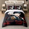 Tokyo Ghoul 3Pcs Bedding Set, Personalized Custom Name Text, 1 Duvet Cover & 2 Pillowcases For Bedroom