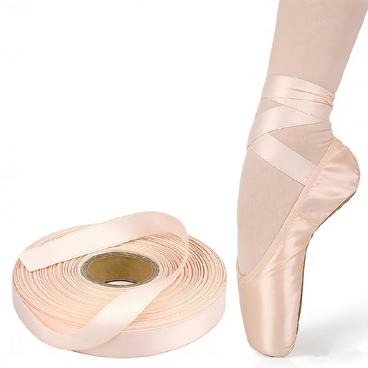 Stretchy Ballet Dance Ribbon 20mm Wide Polyester Fabric Wrapping Ribbon For Handmade Craft Clothing Sewing Project