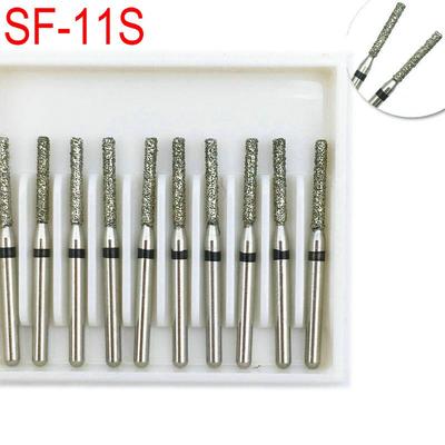 10 Uds. Fresas de diamante Dental pulido suavizado blanqueamiento súper grueso FG 1,6mm para SF-11S de mano de alta velocidad