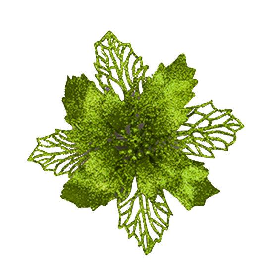 Glitter Christmas Hollow Flower Tree Hanging Ornament Festival Xmas Window Decor