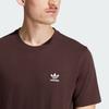 Adidas Originals Trefoil Essentials Pullover Comfortable Logo Print Short Sleeve T-Shirt Men Tops Shadow-Brown IZ2100