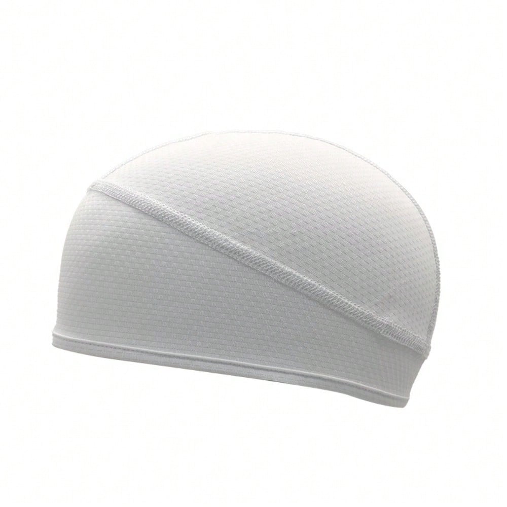 Casquette de cyclisme été soie glacée protection solaire sports de plein air séchage rapide respirante couvre-chef doublure de casque de vélo moto white multicolore