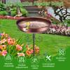 Garden Birdbath Metal Outdoor Standing Bird Bath 81CM Adjustable Height Bird Feeder Bowl for Home Patio Yard Garden Decoration