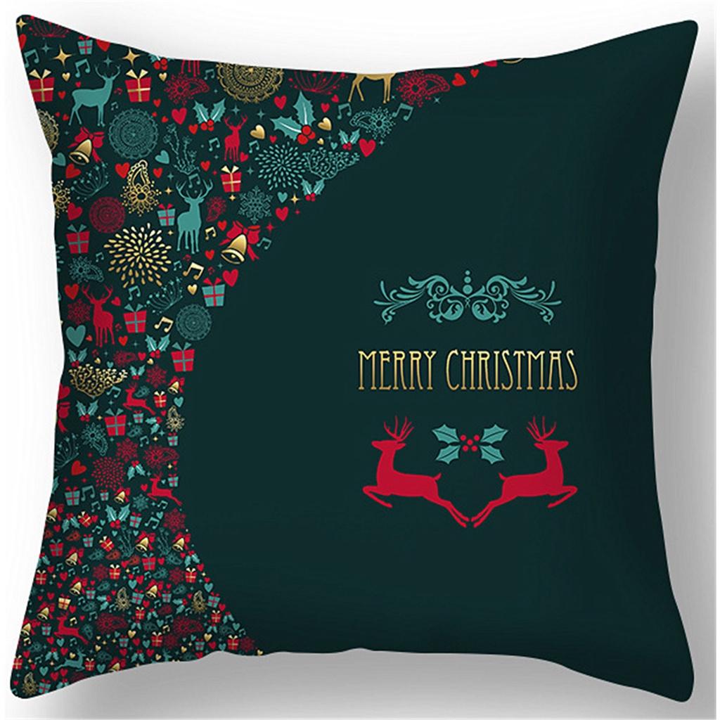 Merry Christmas Decorative Print Pillow Case Home Living Room Sofa Bedroom Decorative Throw Pillow Cover 45 * 45cm