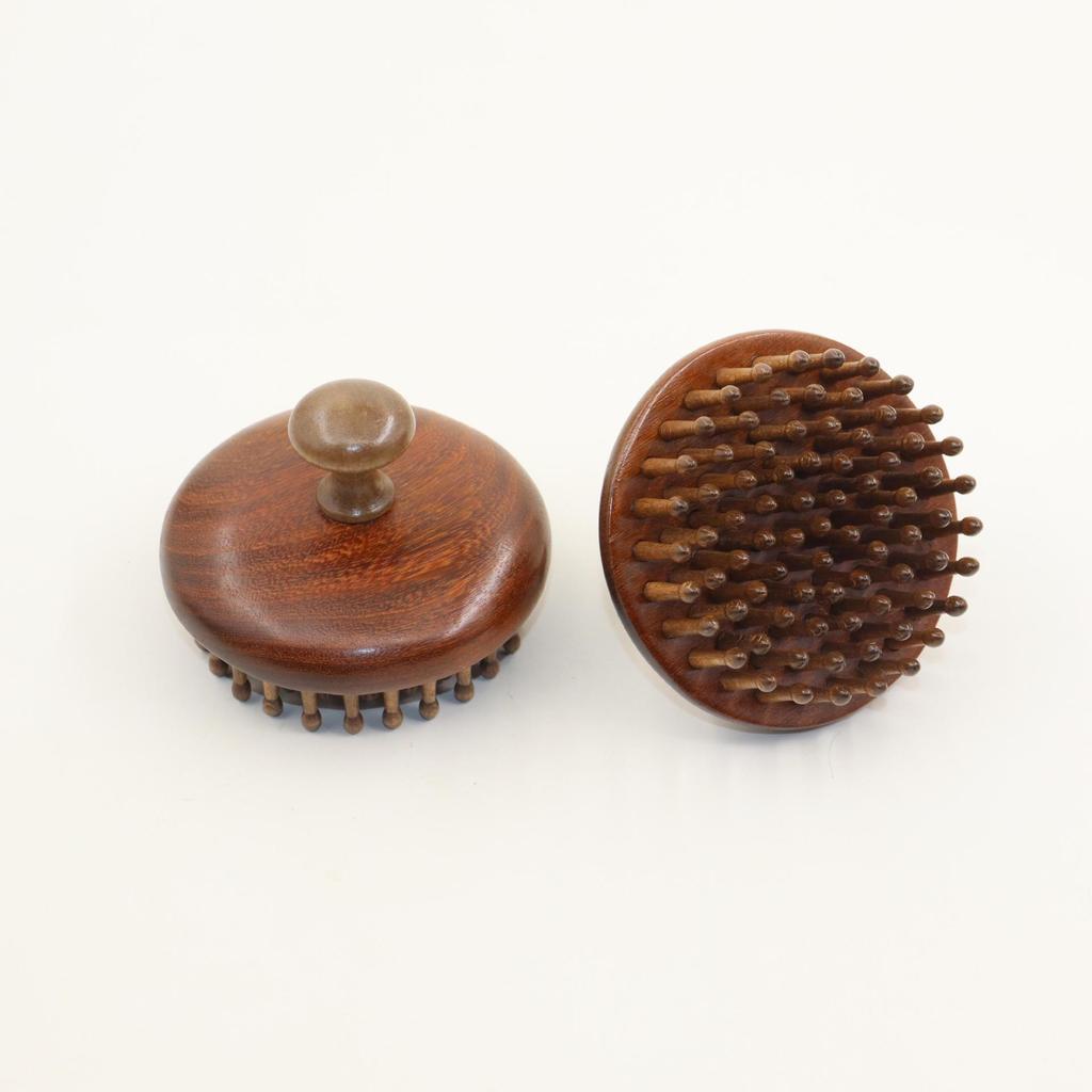 Golden Silk Sandalwood Disc 28 Nails Massage Comb Hair Skin Whole Body Meridian Comb Hair Treatment Dredging Comb Scalp Massage Comb