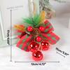 Christmas Bowknot with Bells for Christmas Tree Hanging Ornament Christmas Decoration Pendant Baubles Wedding Party Gift