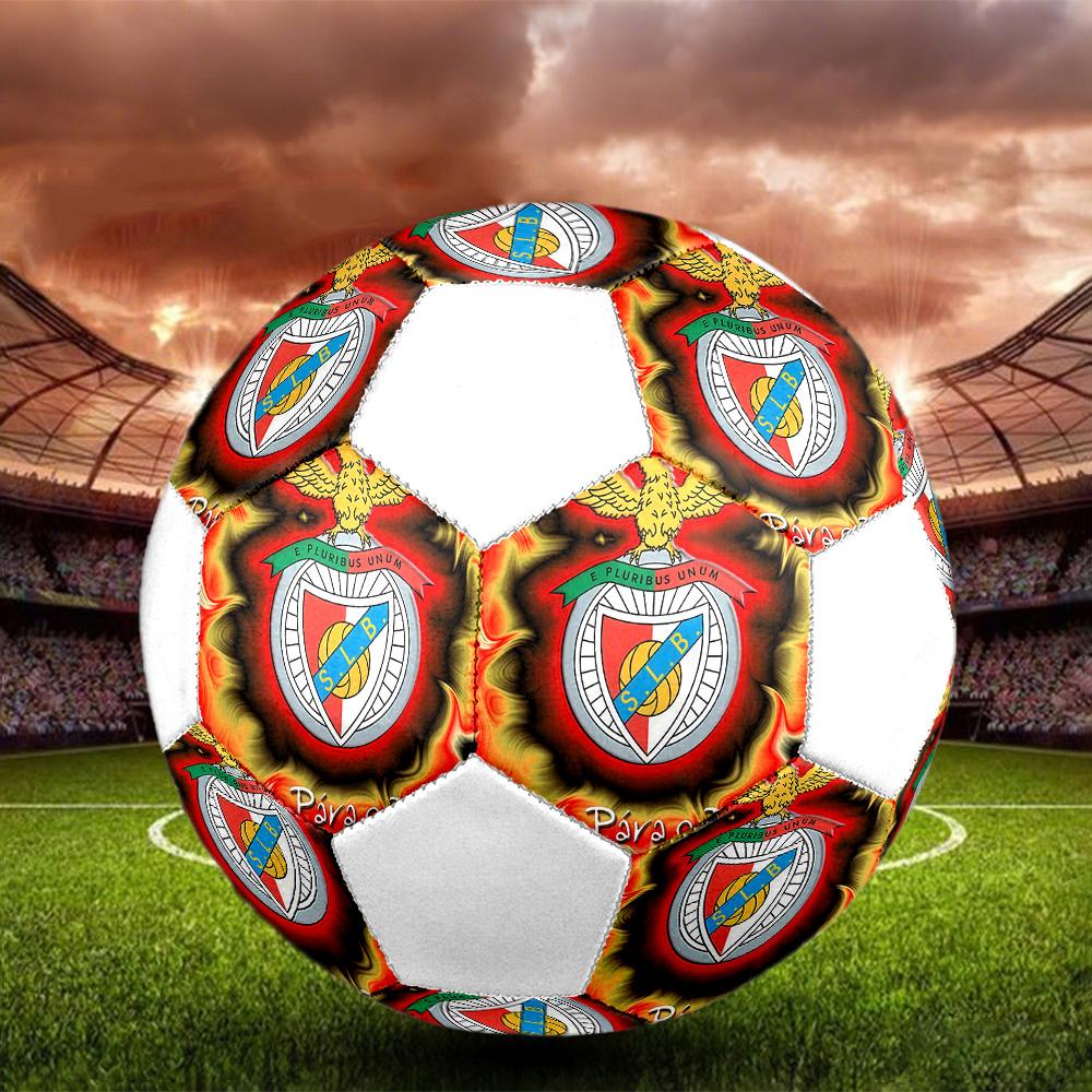 1PC As Águias Logo Size 5 Soccer Ball PrahaIndoor Soccer Ball Colorful All Ages Machine Stitched PVC Competition Ready Durable High-Bounce