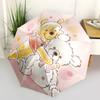 1pc Pooh Bear Hug: Automatic Folding Umbrella with 3-Fold Design, Iron Frame, Outdoor Use, Perfect Gift for Fans and Travelers.L065