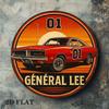 D Metal Sign General Lee Classic Car Vintage Dukes of Hazzard Tin Sign American Muscle Car Wall Art for Home Garage Bar Man