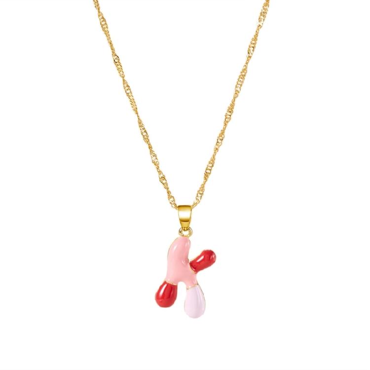 Lebendiger Buchstabenanhänger Legierung Halskette Party Wear Essential Zarte Schlüsselbeinkette Geschenk für Freund Geburtstage