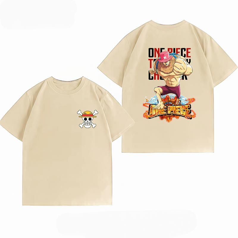Unisexs Clothing New 100 Cotton Breathable Summer TShirt One Piece Tony Tony Chopper Print Casual Streetwear Unisexs Tops