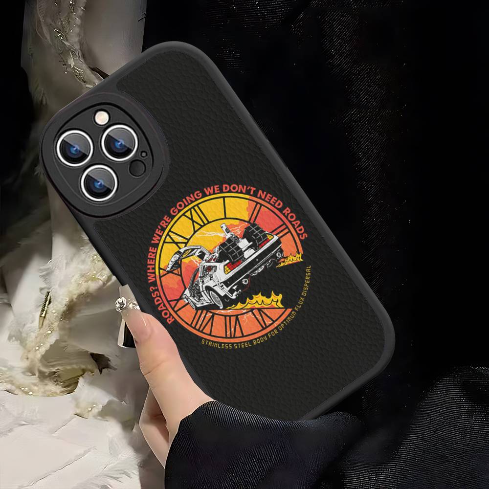 

Back To The Future Leather Phone Case For IPhone 15 14 13 Pro Max 12 11 16 Plus Phone Cover iphone XS MAX