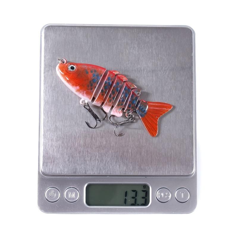 Lure bait13g 8cmDouble Hook3DEye Simulation Hard Bait for Bass and Red Snapper, Suitable for Freshwater and Saltwater Fishing