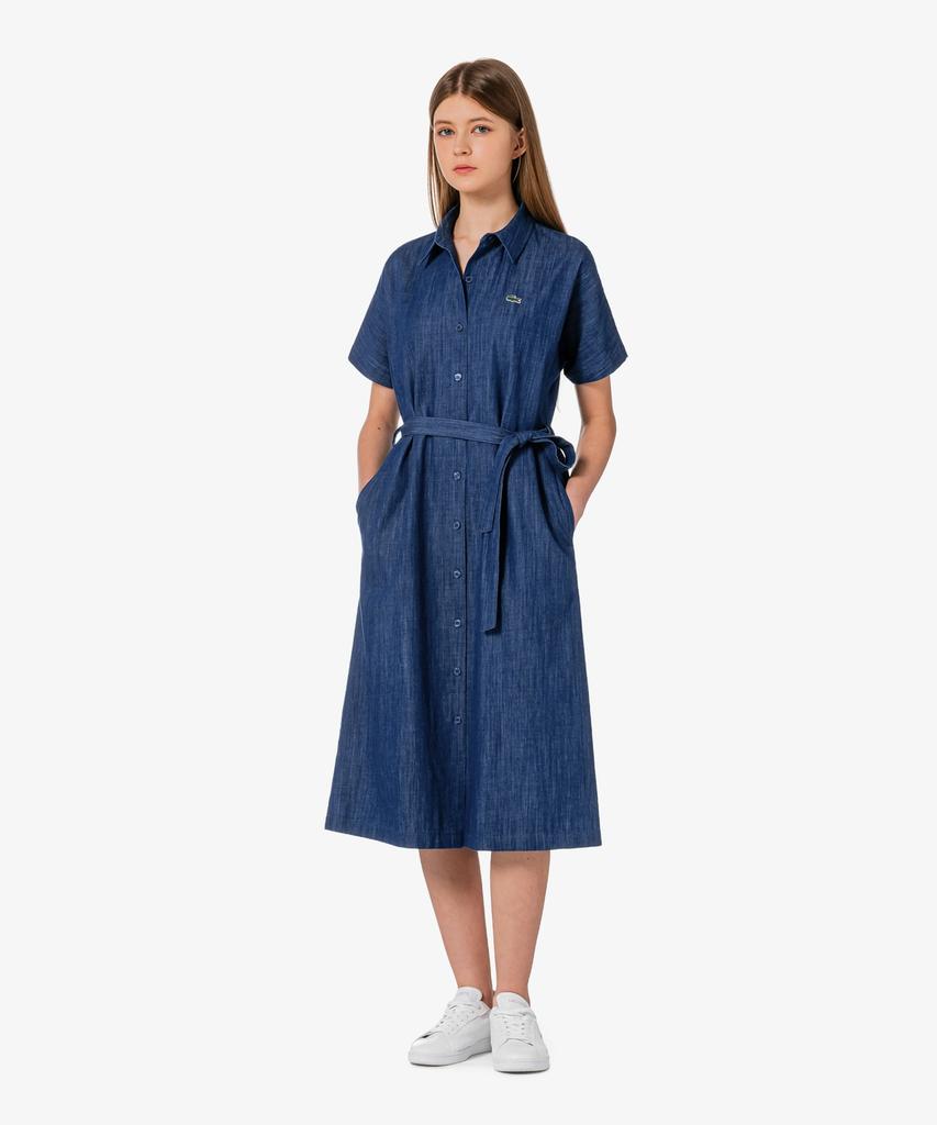 LACOSTE Women'S Belted Short Sleeve Shirt Dress Ef306E-56G 36L