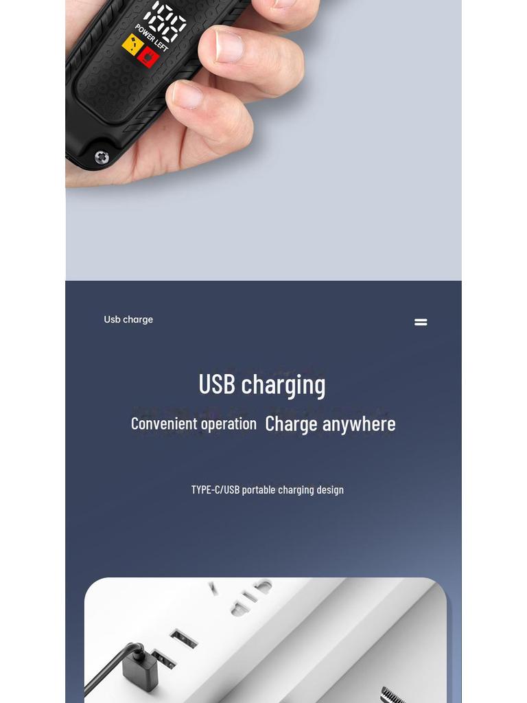 Rechargeable Electric Hair Clipper: DIY Haircut Tool for Men