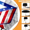 Custom Name Personalized Atletico Madrid Print Umbrella, Auto Open Close, 8‑Rib Sturdy Frame, Commute Camping Hiking Use, Birthday Gift
