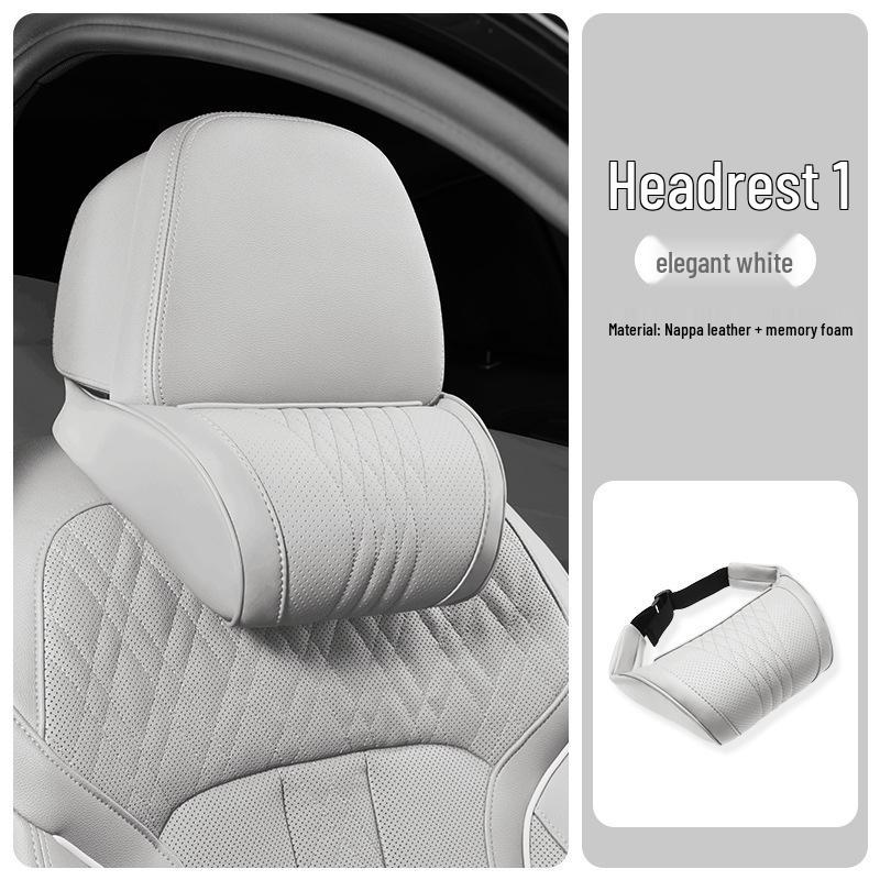 Luxurious Nappa Leather Neck Pillow for Maybach & Toyota Car Seats – Year-Round Comfort