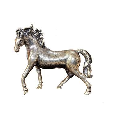 Pure Copper 12 Zodiac Pevný kůň Feng Shui Ornamenty Vintage Bronz Běžící koně Socha Miniatury Figurky Dekorace na stůl