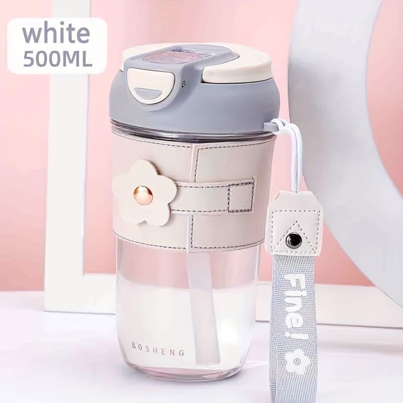 1pz Tazza di Plastica a 2 Vie – Per Bere Direttamente/con Cannuccia, Tazza da Caffè per Ufficio e Tazza da Viaggio per Esterno