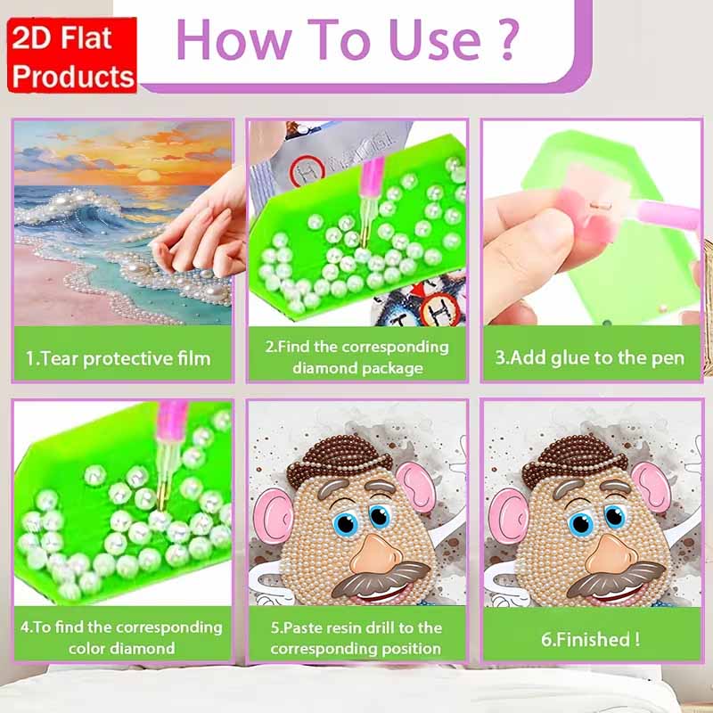 Disney DIY Pearl Art Painting Toy Story Mr. Potato Home Wall Decoration Pearl Gemstone Painting Pictures Crafts Home Decoration