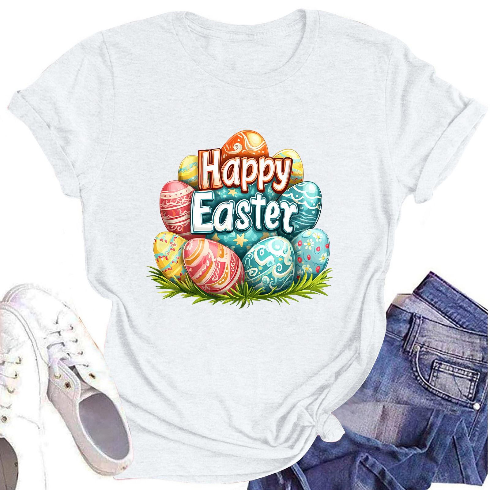 

Женский топ с круглым вырезом, повседневный принт, футболка с короткими рукавами XXL белый