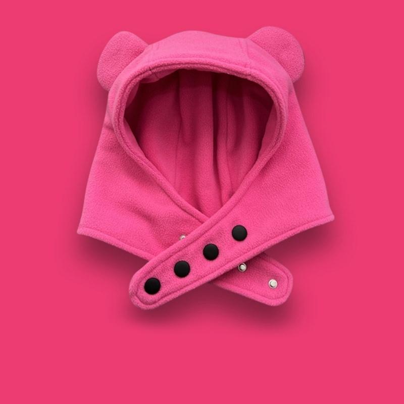 Breathable Head Cover with Button for Outdoor Sports Adjustable Hat with Horn Moisture Wicking Hat for Outdoor Activity