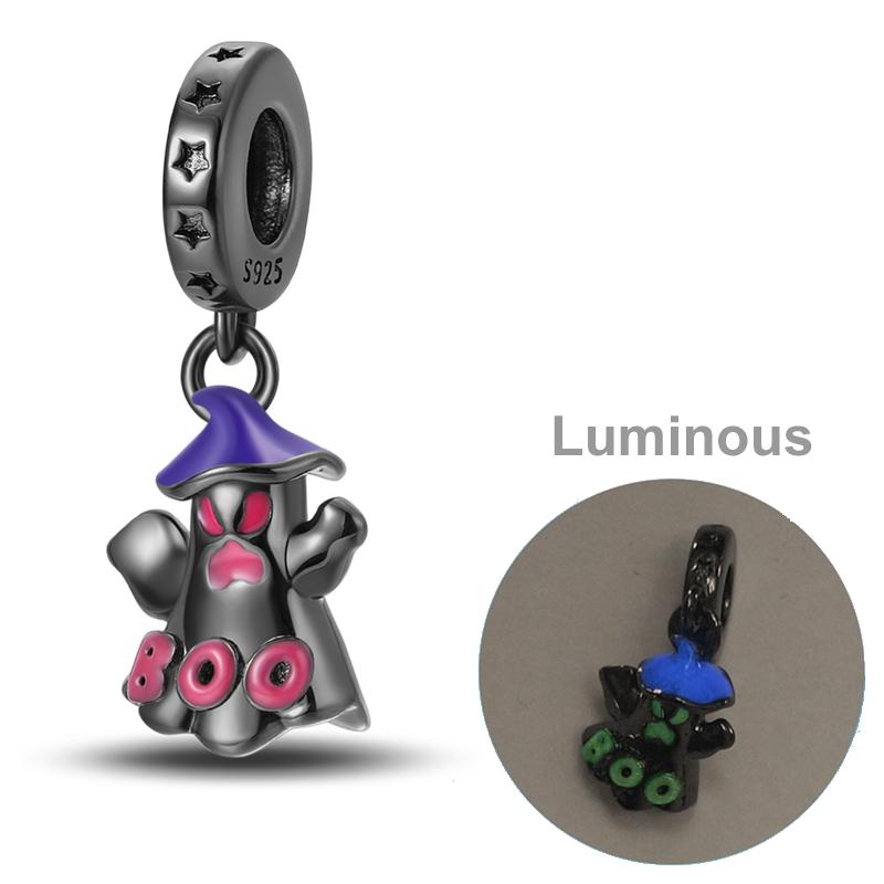 Copper Halloween Charms Beads Skull Ghosts Witches Death Gods Pumpkins Dangle Fit Original Pandora Bracelet Jewelry