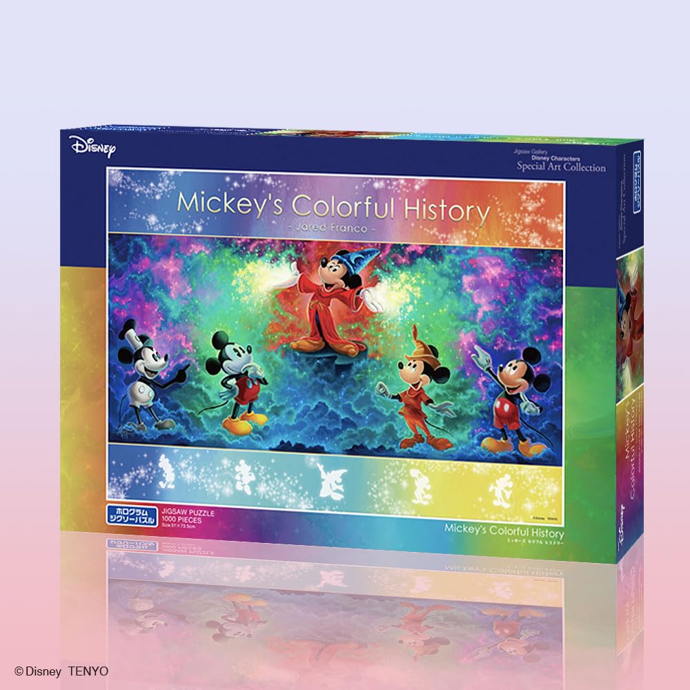 Tenyo 1000 Piece Jigsaw Puzzle Disney Mickey's Colorful History (51 X 73.5 Cm)