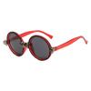 Fashion Round Frame Sunglasses, Personalized Tiled Skull Shape Glasses, Sunglasses