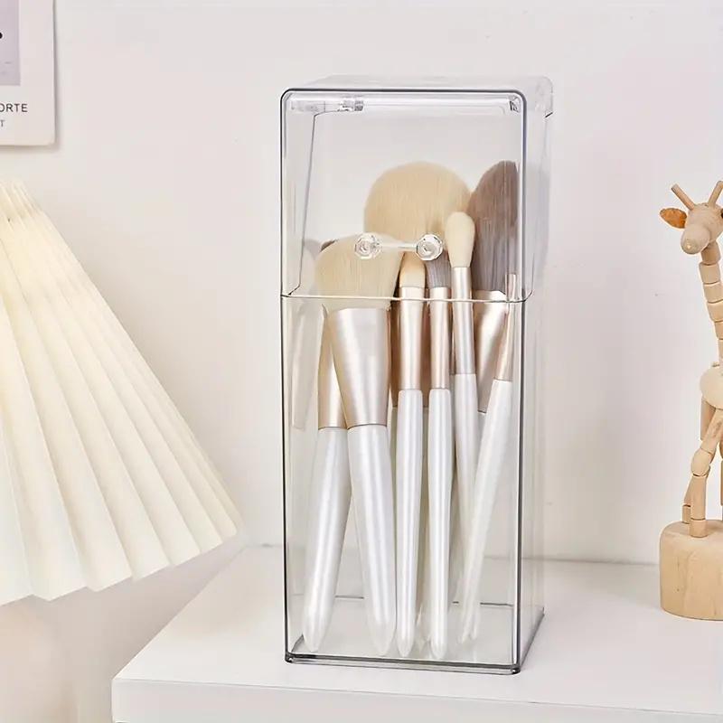 

Акриловый держатель для кистей для макияжа Ins Прозрачный ящик для хранения косметических инструментов Пылезащитный контейнер для хранения косметических инструментов большой емкости