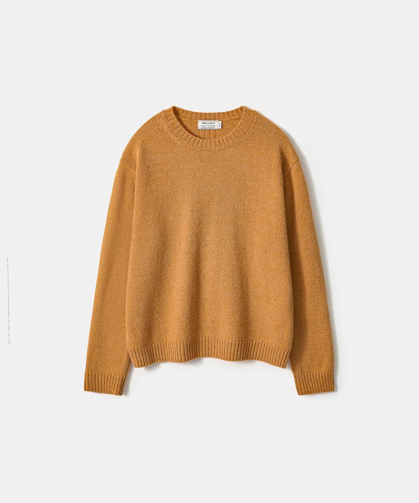 TRIP LE SENS [100% Wool] Pure Light Round Knit_Sunset Orange