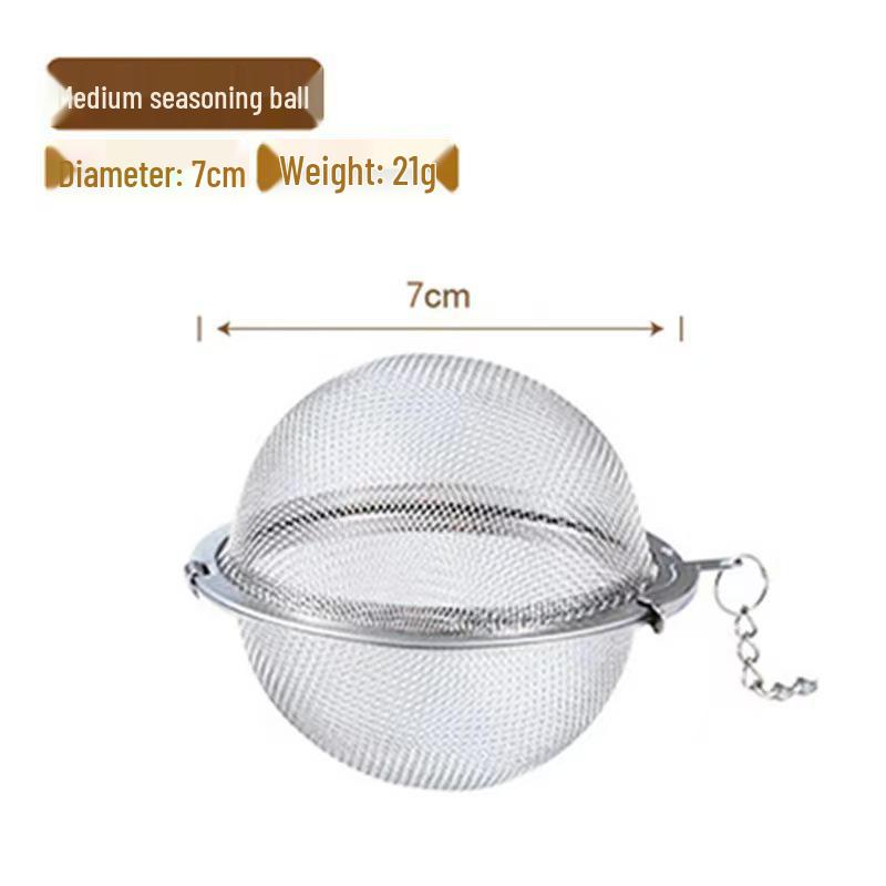 Stainless Steel Spice Ball for Soup and Hot Pot Seasoning with Tea and Meat Flavor Filter