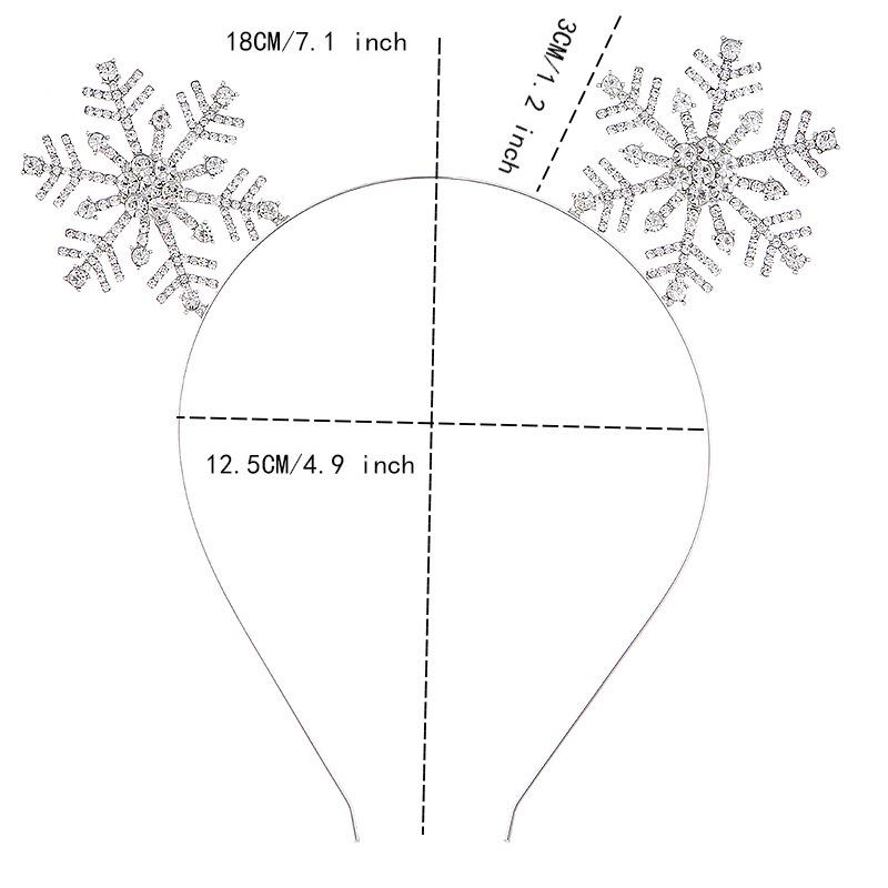 Christmas Crystal Snowflake Headband - Fashionable Hair Accessory for Parties & Photos