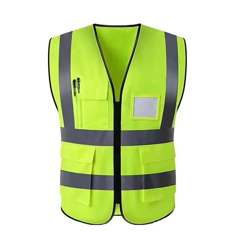 Reflective Safety Clothing with Multi-Pockets Adjustable Reflective Security Vests  Reflective Vest for Running Cycling Sports