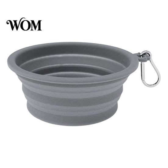 Dog Water Bowl Foldable Bowl, Collapsible Cat with Carabiner, Portable Pet Silicone for Dogs Cats Travel Camping Paw Shape