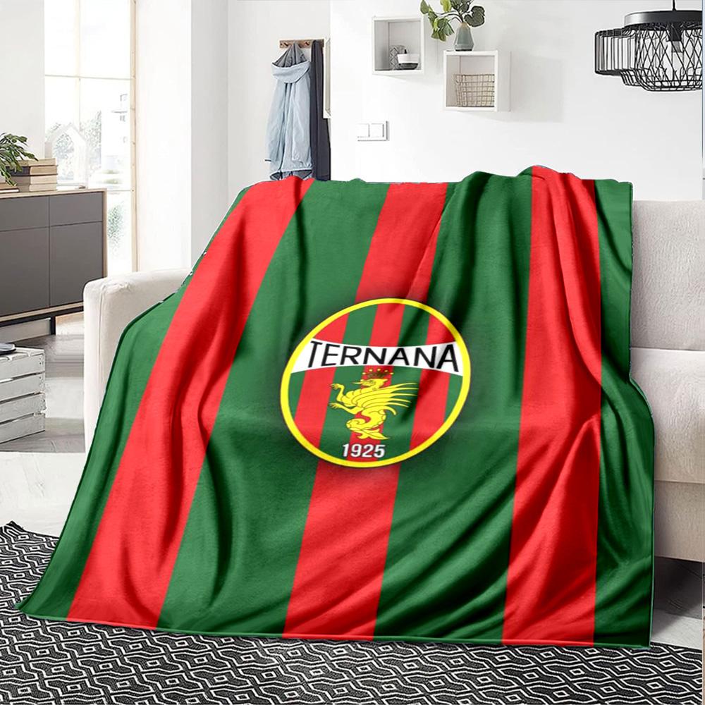 Ternana Calcio Print Flannel Blanket High Quality Warm Comfortable Cover for All Seasons Perfect for Gifts Home Decor