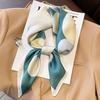 Luxury Brand  Silk Square Scarf Women Neck Hair Tie Band Beach Hijab Kerchief Head Headbands Bandana Female Foulard 70cm