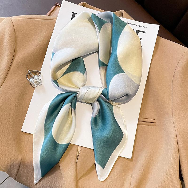 Luxury Brand  Silk Square Scarf Women Neck Hair Tie Band Beach Hijab Kerchief Head Headbands Bandana Female Foulard 70cm