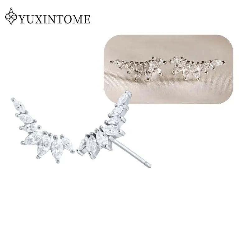 Dames 925 Zilveren Oorstekers Kristal Zirconia Waterdruppels Stud Hoops Goud Huggie Oorbellen Premium Luxe Feest Sieraden
