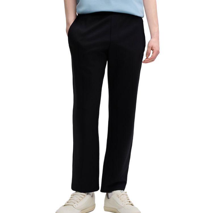 FILA Simple Comfortable Knitted Straight Leg Casual Pants Men bottoms Black F11M518605FBK