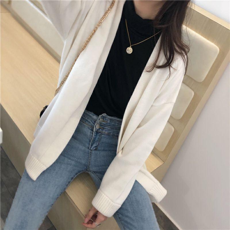 2025 Korean Chic Petite Knit Cardigan: Women's Early Spring to Winter Loose Sweater