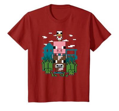 Minecraft Farm Animal Stack Poster T-Shirt