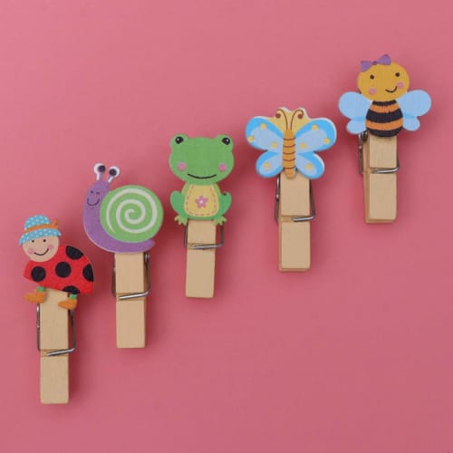 BESTOYARD Dřevěné kolíčky na prádlo, Mini dřevěné klipy, Klipy na fotografie ve tvaru motýla pro prací doplňky, Fotografie, Dekorace, DIY řemesla, Kolíčky na prádlo, W