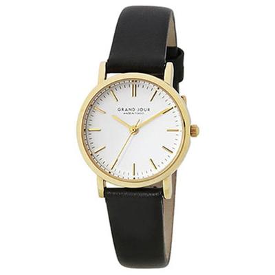 Sun Flame Women's MJGJQA03-BK (GRANDJOUR Fashion Watch Women's) Round Watch Black Alloy Analog