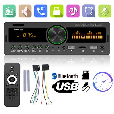 1Din Car Radio Multimedia  Handsfree MP3 Player FM AM Audio 12V USB/SD/AUX Input In Dash Locator Auto Stereo Head Unit