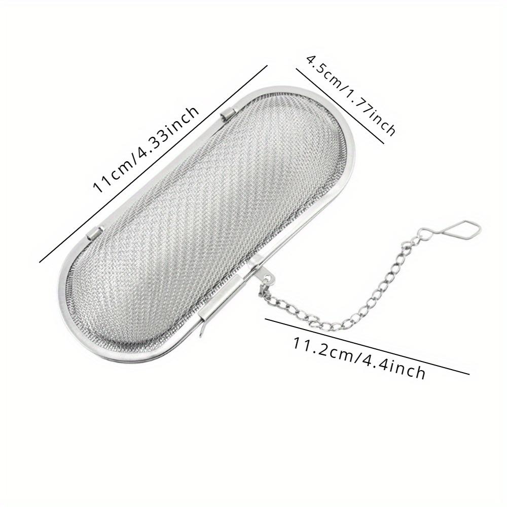 1PC Stainless Steel Cooking Spices Infuser Fine Mesh Loose Tea Herbal Strainer Multi-purpose Residue Filter for Household