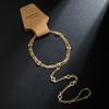 2 Fashionable and Minimalist Glass Buckle Chains, Toe Chains, Multi-layer Layered and Sexy Women's Beach Ankle Chains